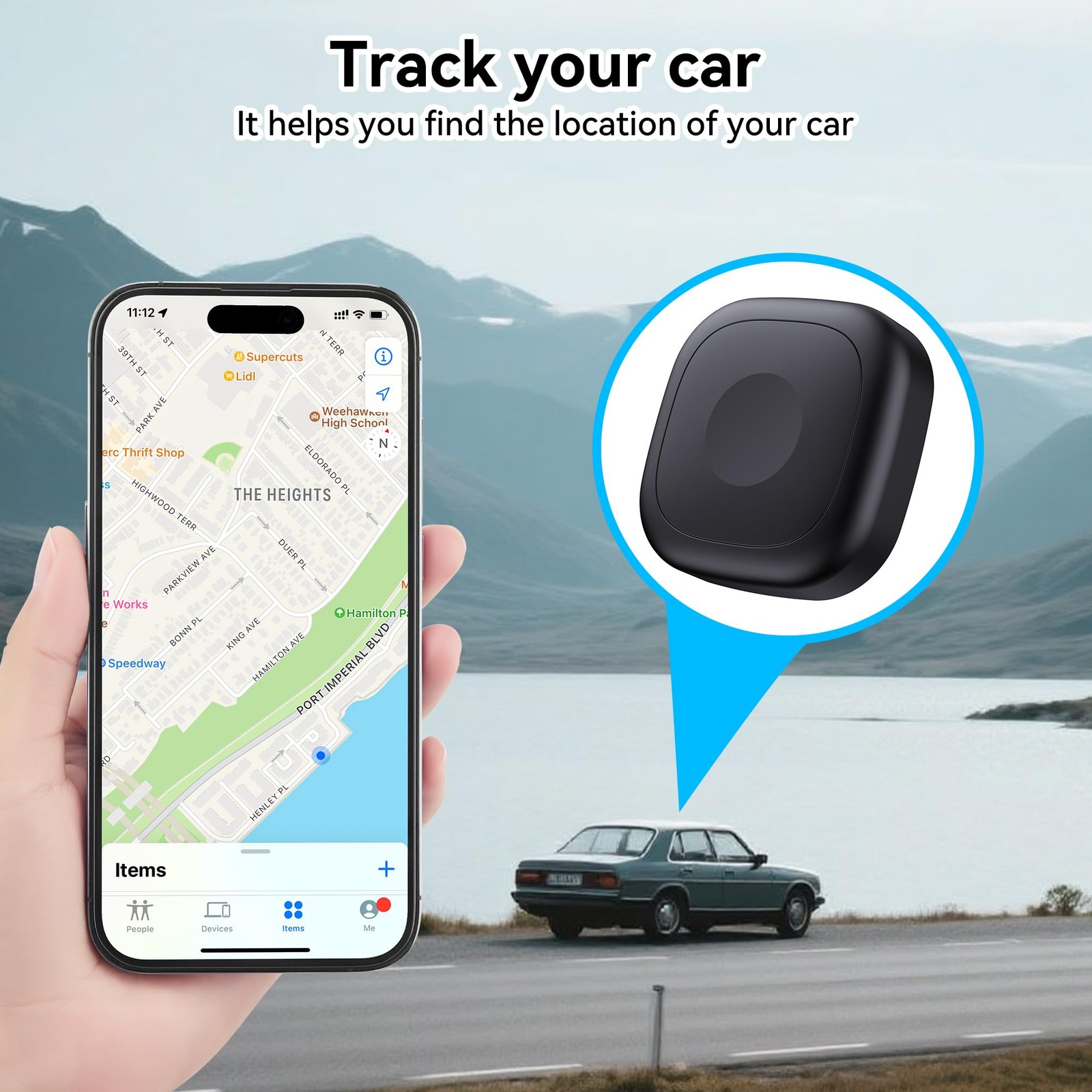 2 Pack for Tile Life360 Mate 2024/2022 Tracker 41 mm Adhesive Sticker, Black