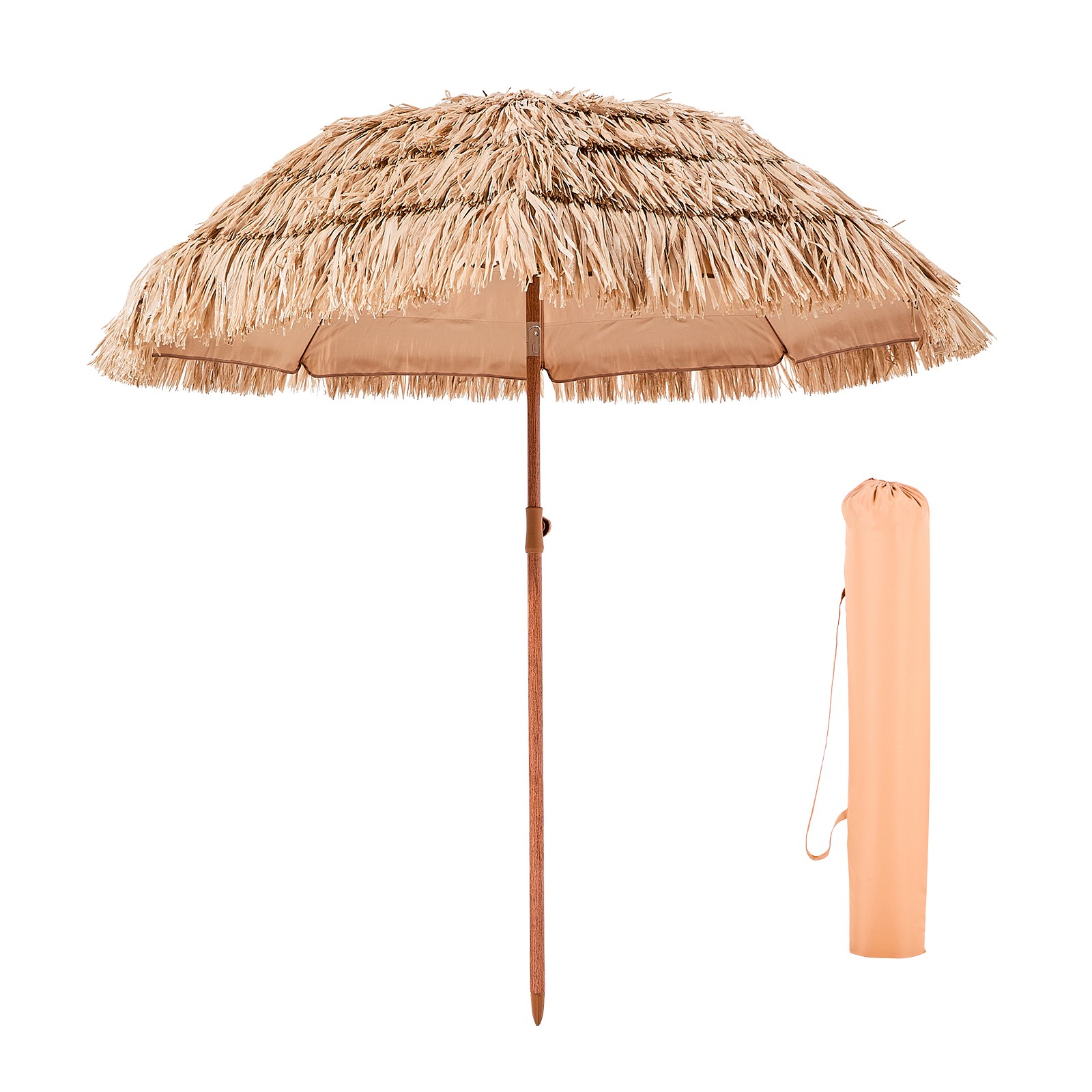 Tiki Umbrella Thatched Patio Umbrella 6 ft Poolside Patio Beach Umbrella