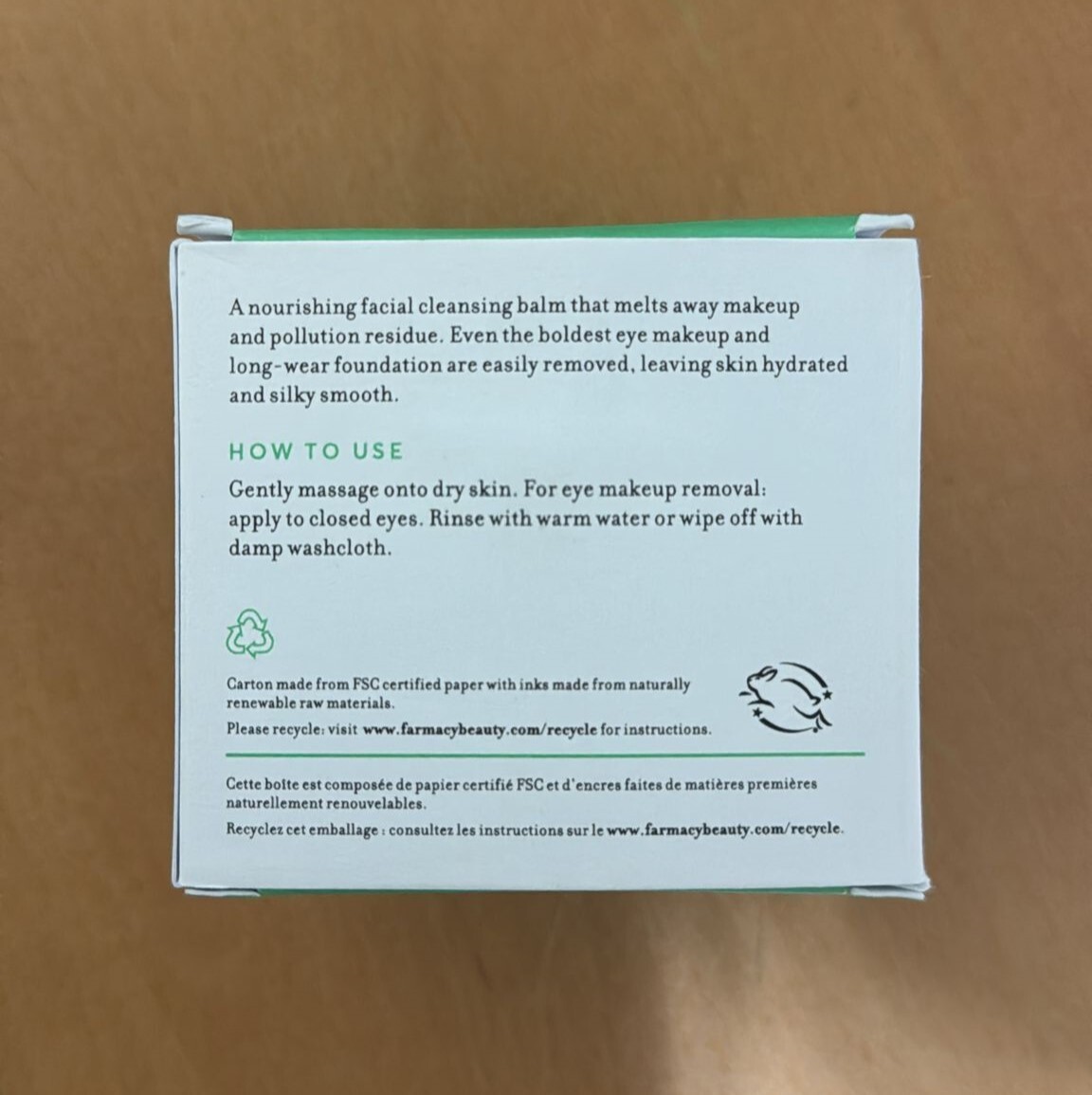 Farmacy Green Clean Makeup Remover Balm 3.4 oz (100mL) - Natural Cleanser