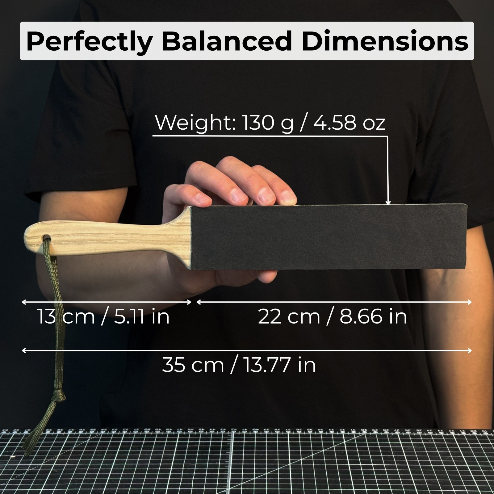 Double Sided Leather Sharpening Strop Knife Tool Honing Paddle Polishing Paste