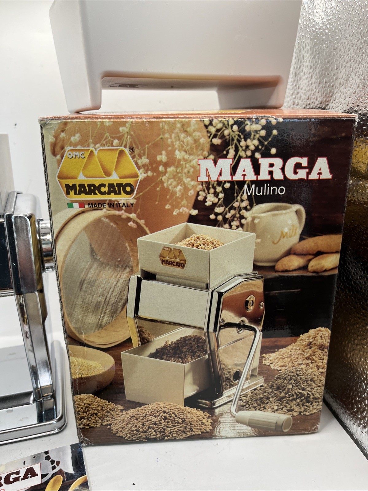 Vintage Marcato Marga Mulino Steel Mill Grain Crusher Grinder Machine Italy EUC