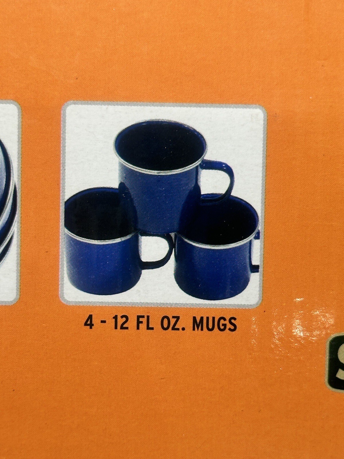 Tableware Set Enamel On Steel Service For 4 NOS Unopened Box