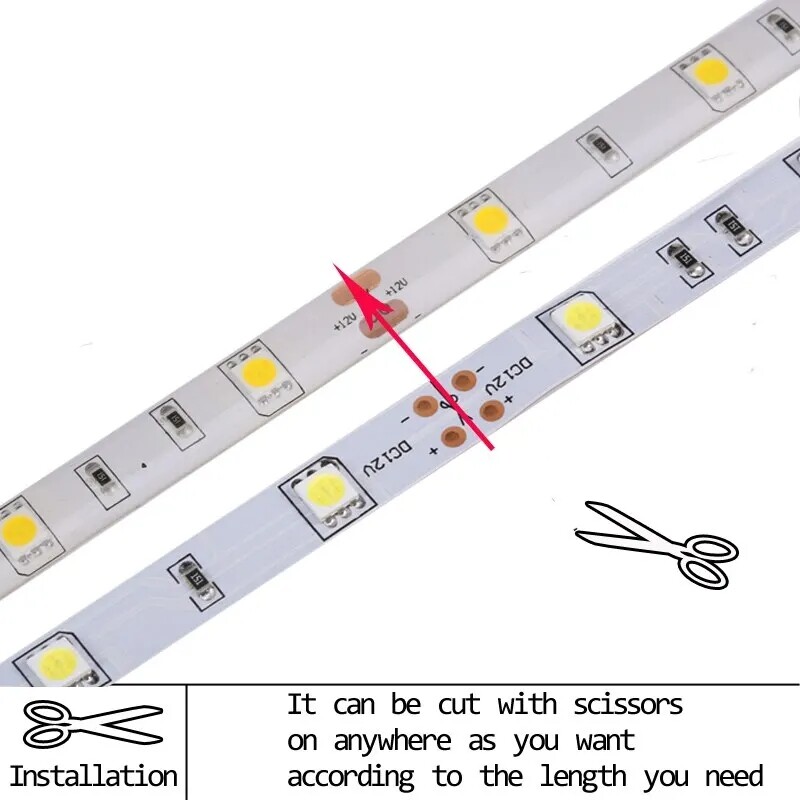 Light Strip Flexible Flat LED Waterproof Car/Boat/Motorcycle Universal 12V DC