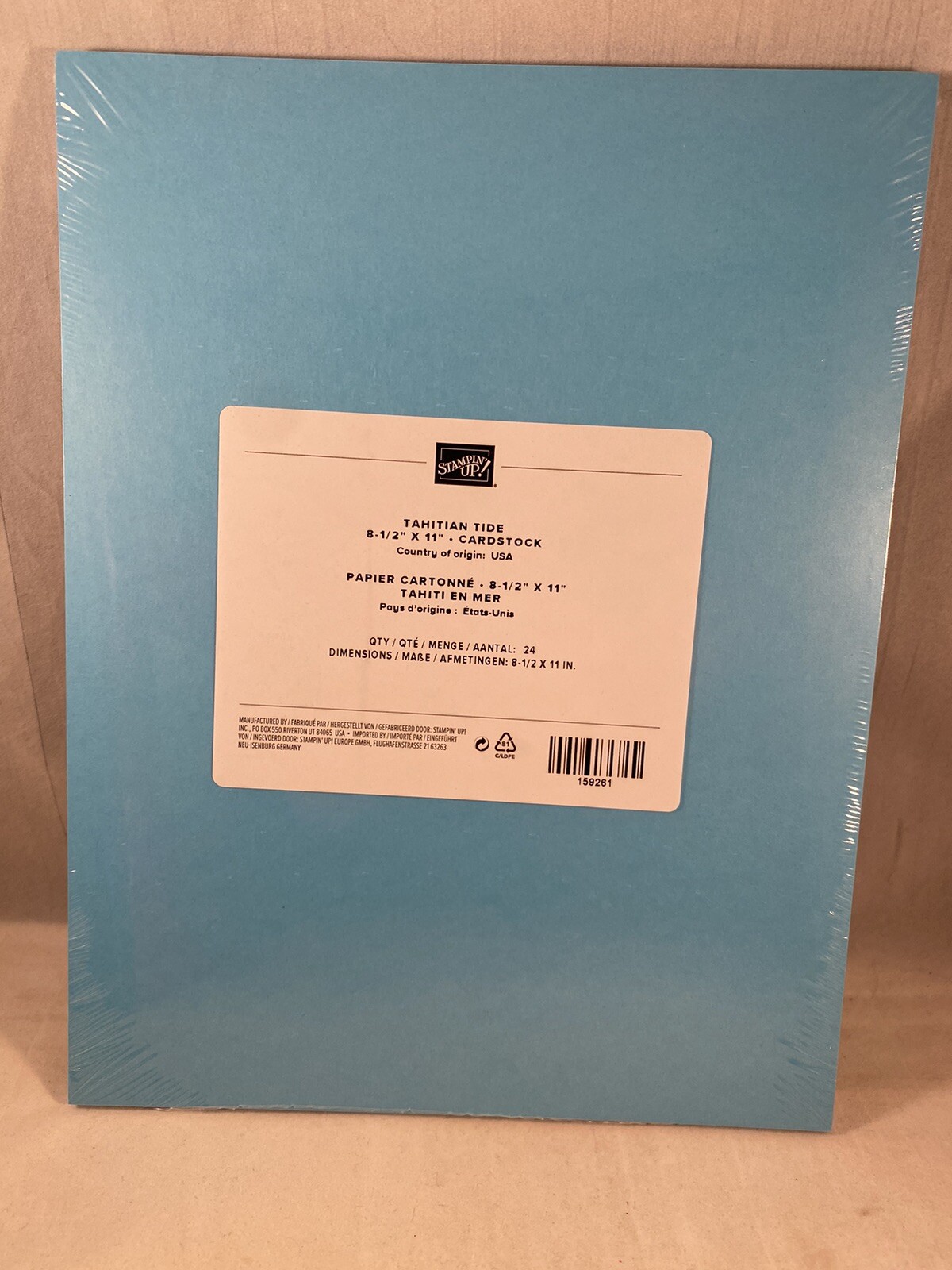 TAHITIAN TIDE cardstock Stampin Up 8.5 X 11  Retired A23 23-24 In Colors A24