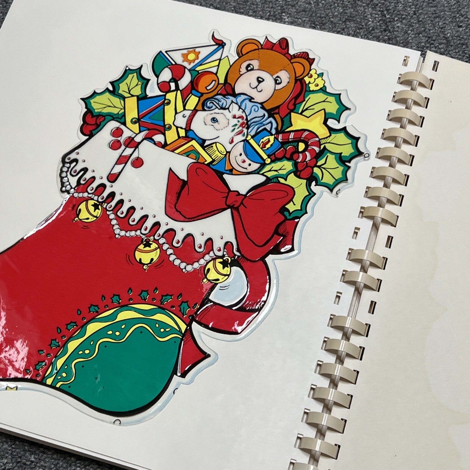 Vintage Current Inc Vinyl Clings Storage Book Holiday Stickers 1990s