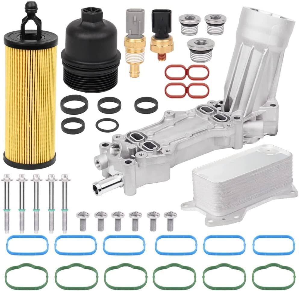 Aluminum Engine Oil Cooler Filter Housing  For 2011-16 Dodge Jeep Chrysler Ram