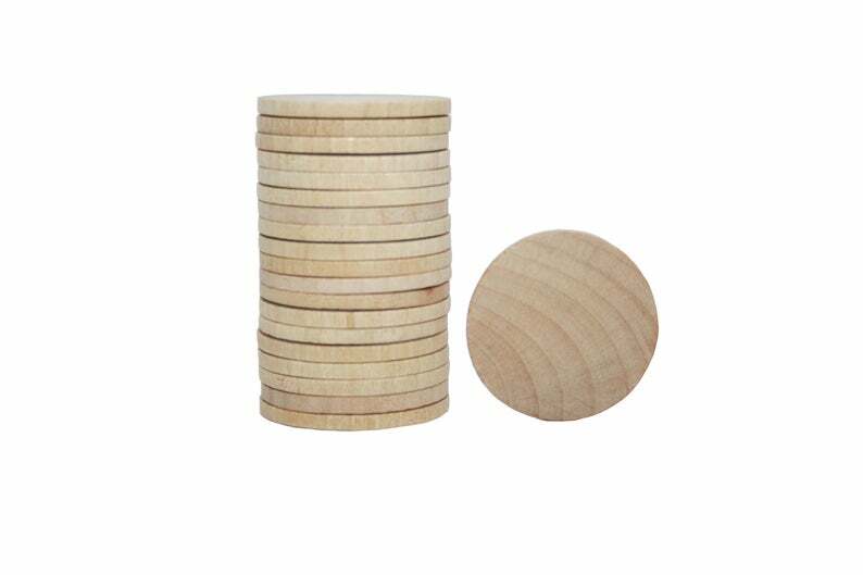 1-Wooden Circles Various Sizes Wood Circle Cutouts Wooden Circles Wood Disc Coin