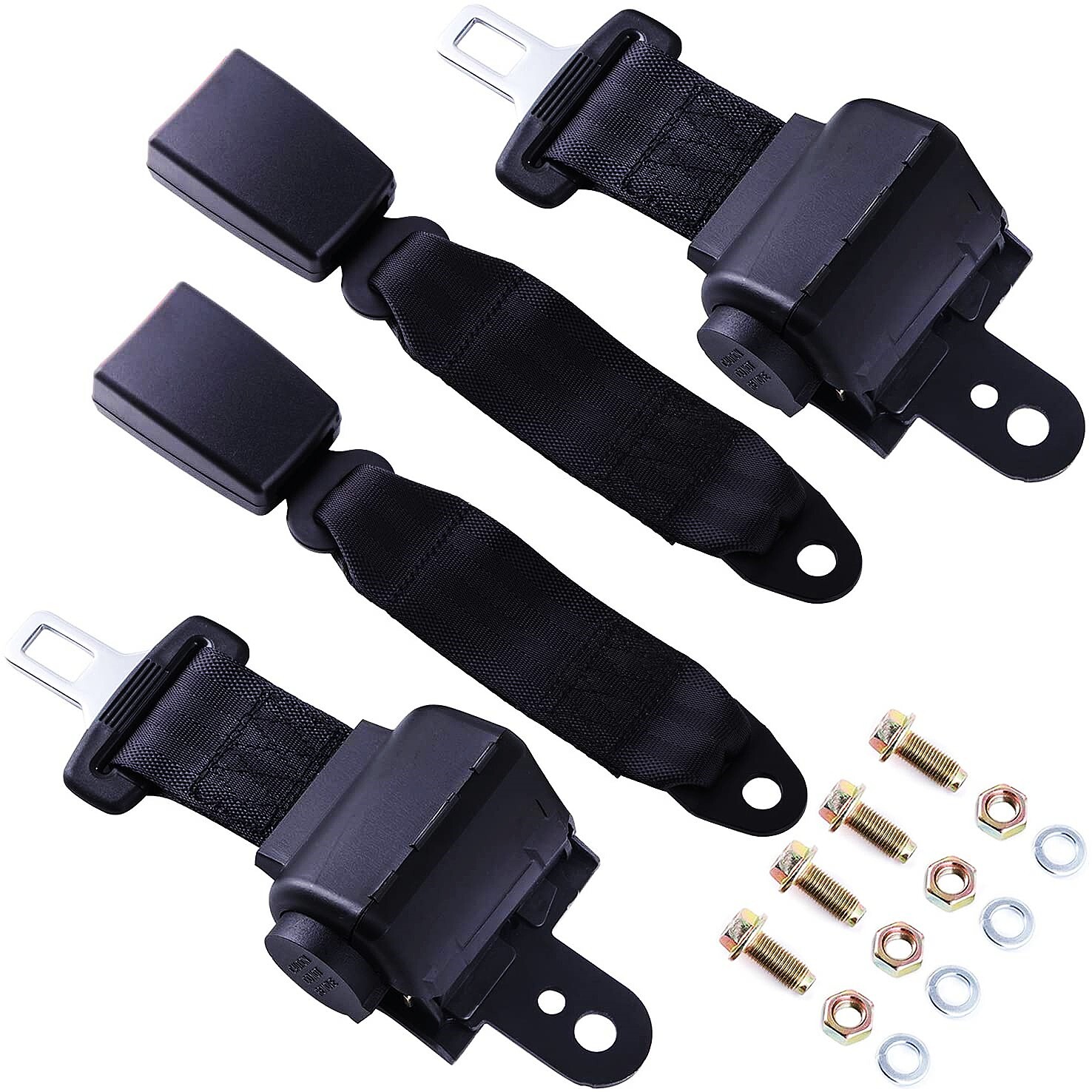 Universal Golf Cart Seat Belt, Retractable Belt for EZGO, Club Car Yamaha