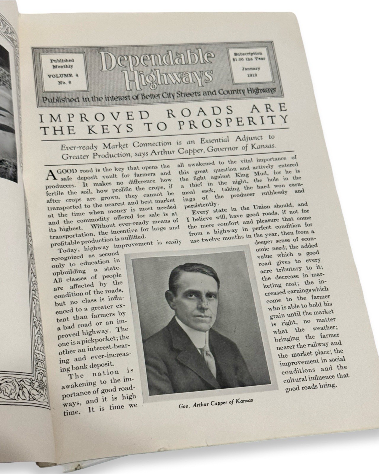 Dependable Highways Magazine January 1918 WWI Motor Trucks Roads