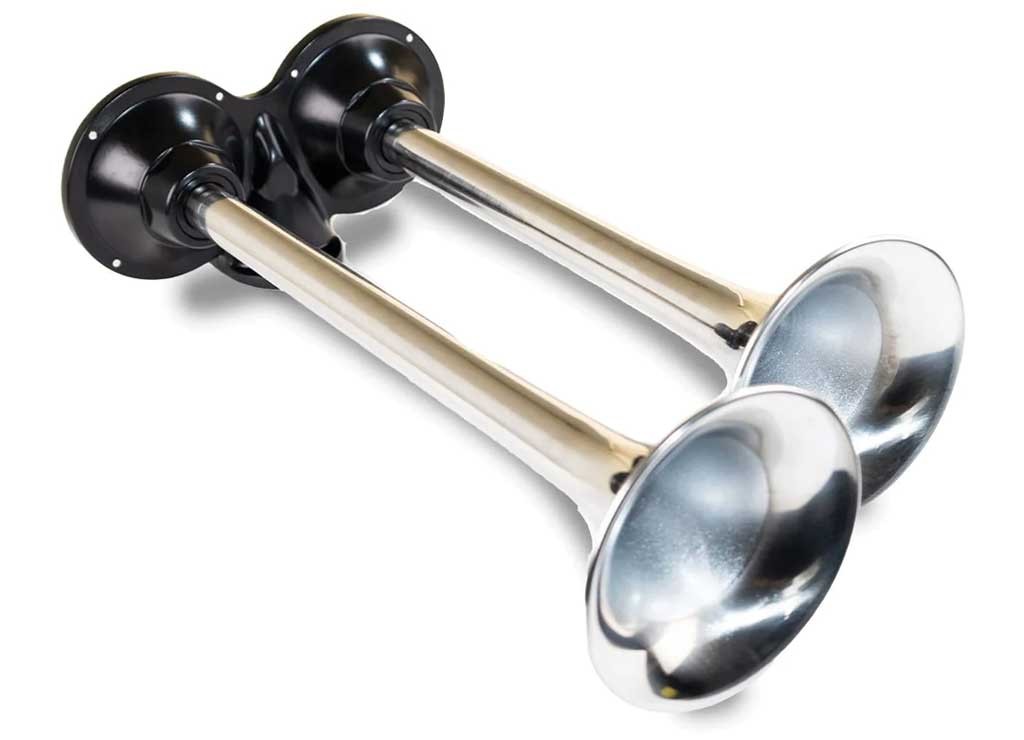 Kleinn 401 Chrome Dual Roof Mount Horn Zinc Alloy Truck Horn