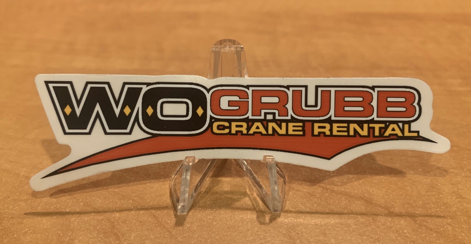 WO Grubb Crane Rental Equipment Operating Engineers Hardhat Sticker Hard Hat