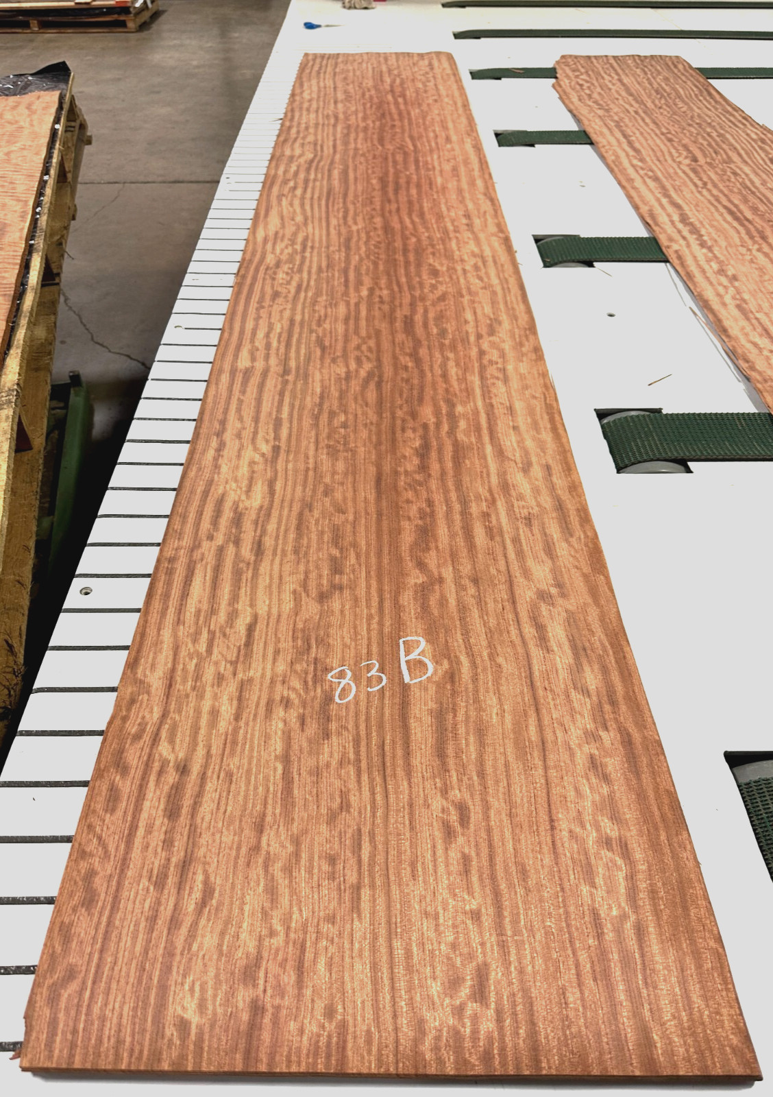 Bubinga Raw Wood Veneer ONE sheet 112'' x 18'' 83B