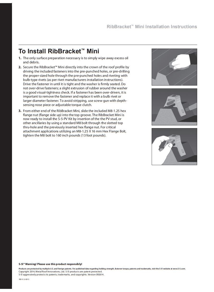 S-5! RibBracket Original Mounting Bracket