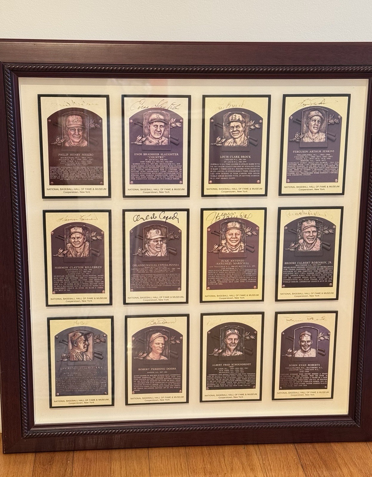 Orlando Cepeda Personally Owned Autographed Hall of Fame Plaque Framed Display