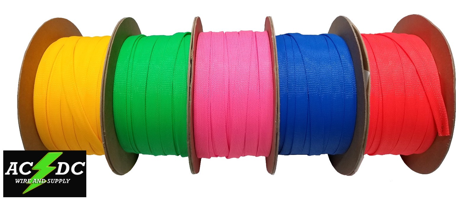 NEON COLOR BRAIDED CABLE EXPANDABLE WIRE SLEEVES NEON PET WIRE BRAID