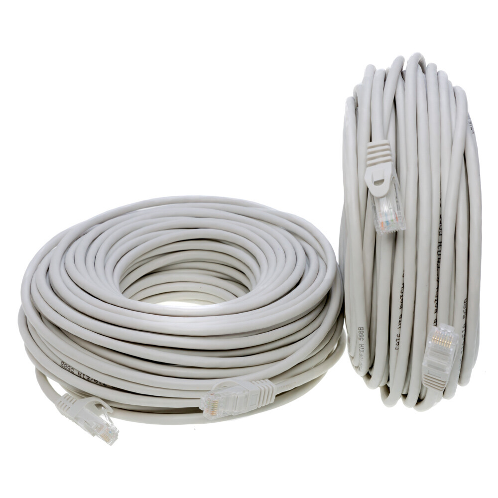 CAT6 Ethernet Patch Cord RJ-45 LAN Network Cord Gray 25FT- 200FT Multi-Pack LOT