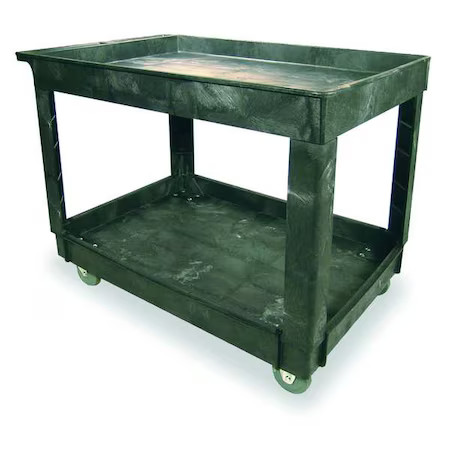Rubbermaid Commercial Fg9t6700bla Utility Cart With Deep Lipped Plastic