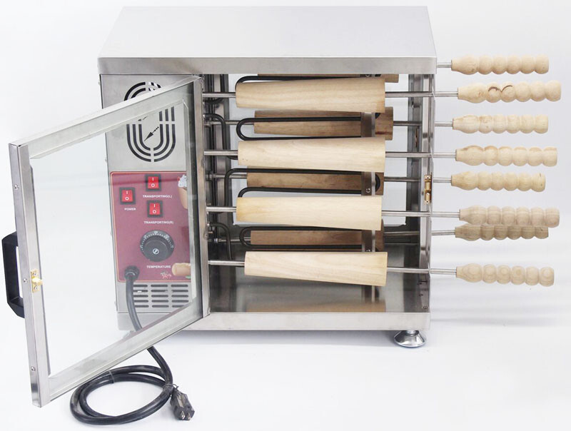 Commercial Electric 110V Ice Cream Cone Chimney Cake Roll Maker Oven Machine