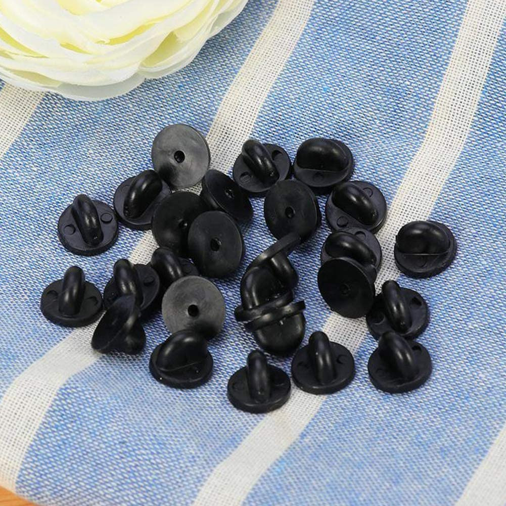 Rubber Pin Backs 50PCS Lapel Pin Backs Pin Safety Backs for Brooch Tie Hat Ba..