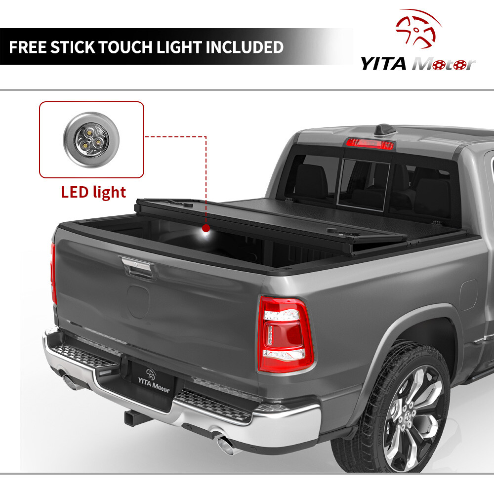 5.2FT Hard Tonneau Cover Tri-Fold For 2015-2024 Chevy Colorado GMC Canyon Truck