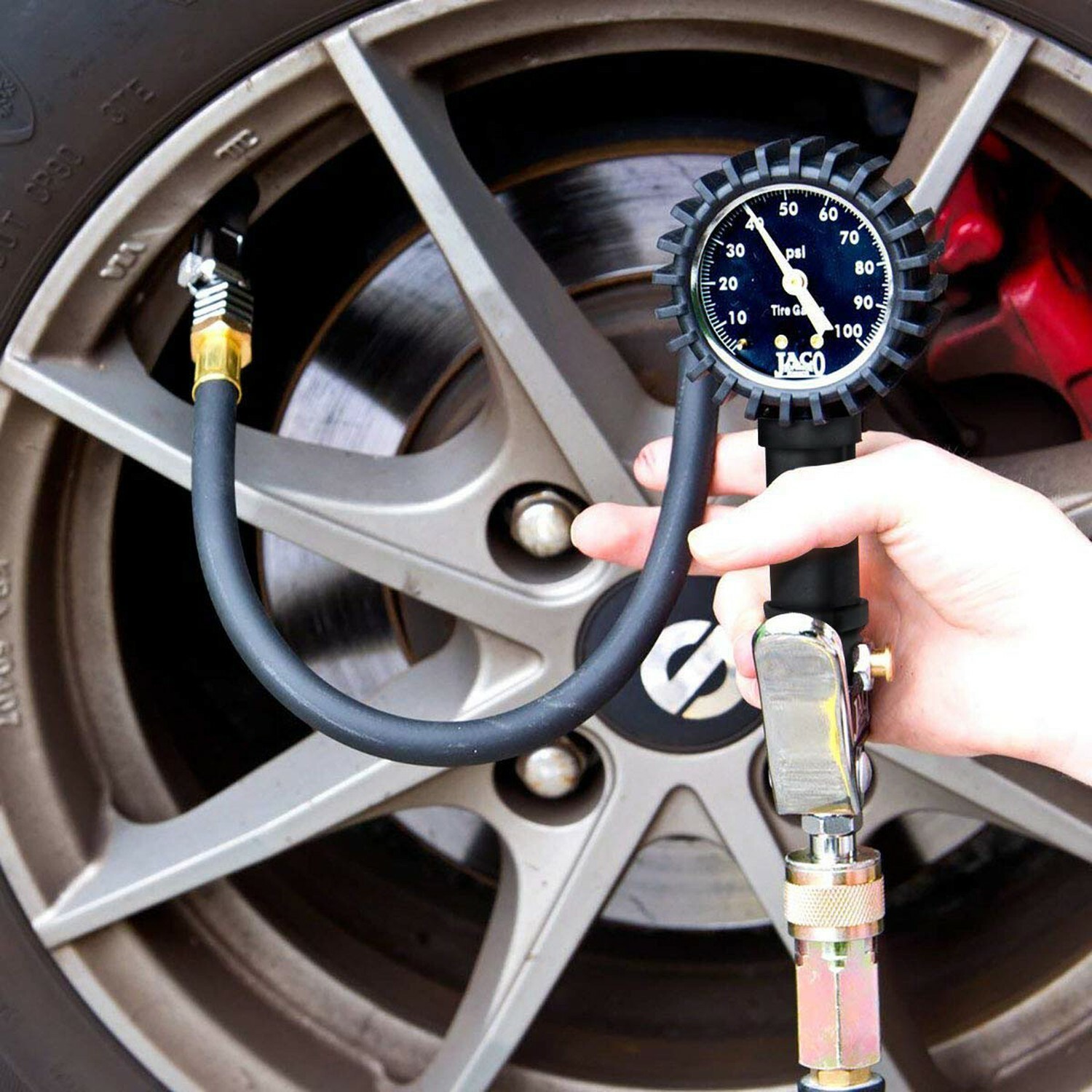 JACO FlowPro™ Tire Inflator with Pressure Gauge - 100 PSI