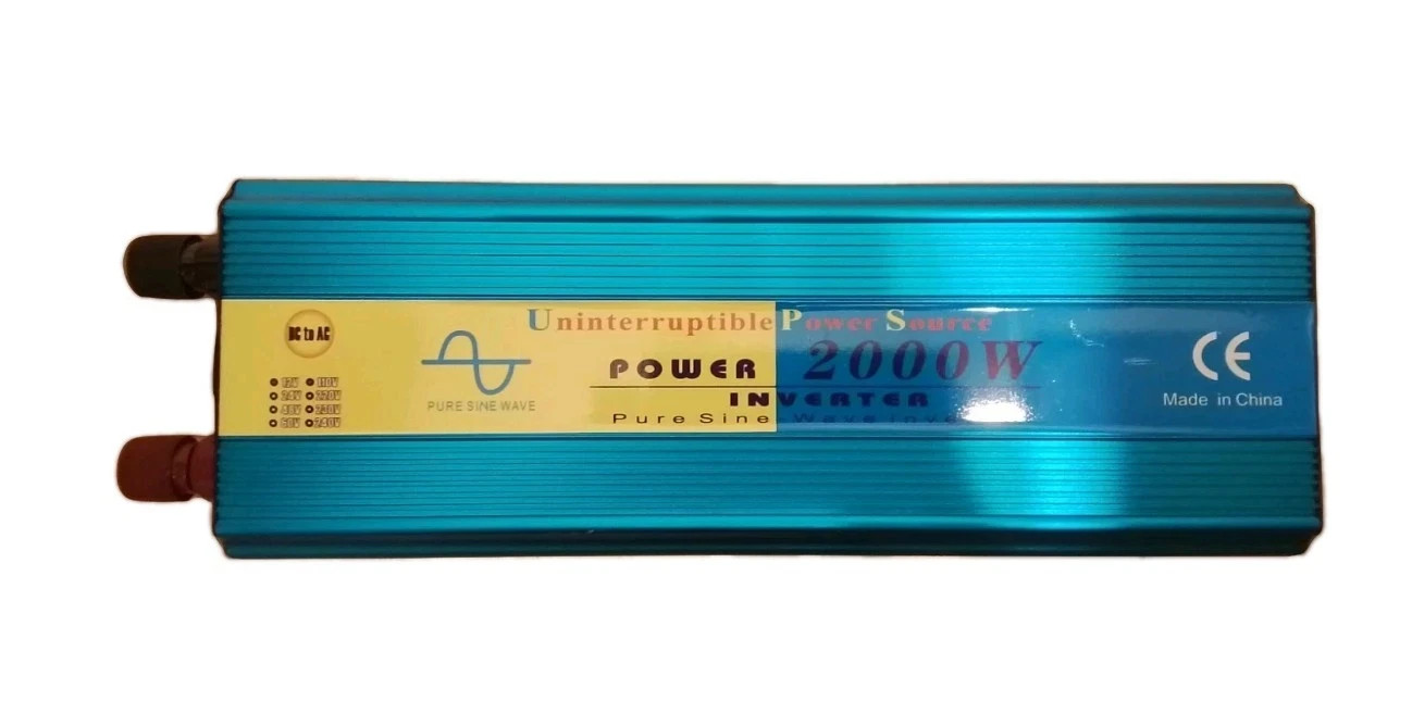 2000W Sump Pump Battery Backup System Sine Wave Inverter LCD Emergency Power