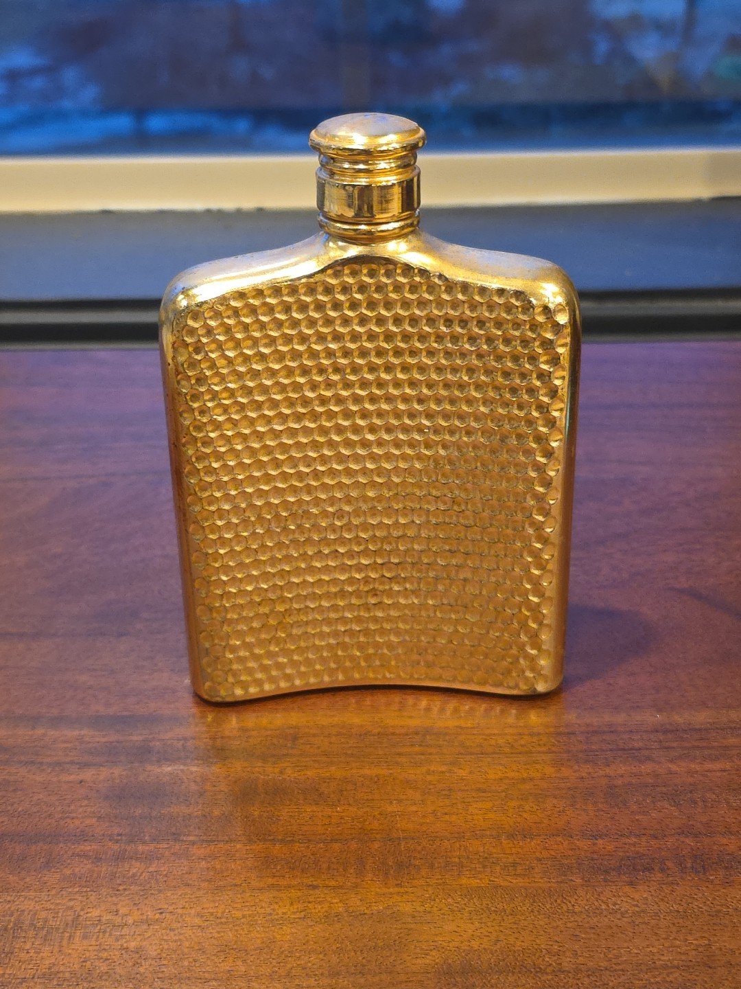 Godinger Sliver Plate Flask Repousse Geese 1985 In Great Condition