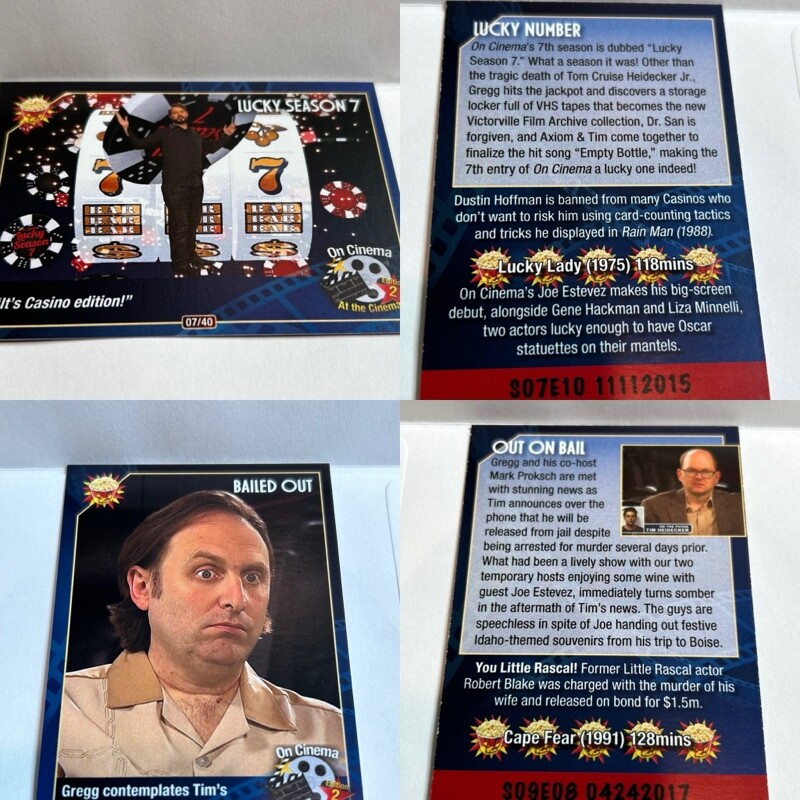 On Cinema at the Cinema Second Edition 2 Trading Cards You Pick 'Em