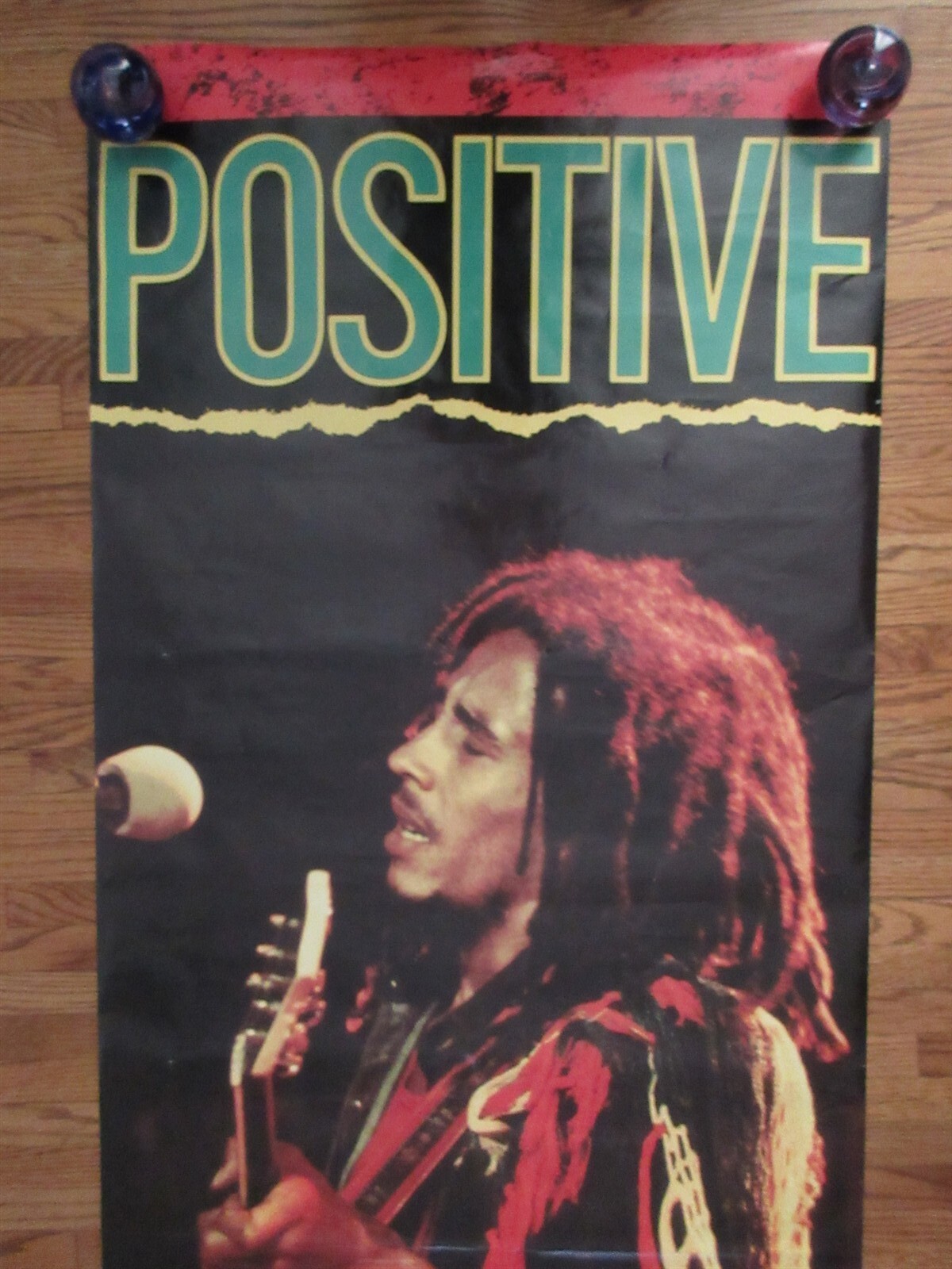 Vintage 1988 Bob Marley Positive Vibration Large Door Poster BL180 Reggae 26x75"