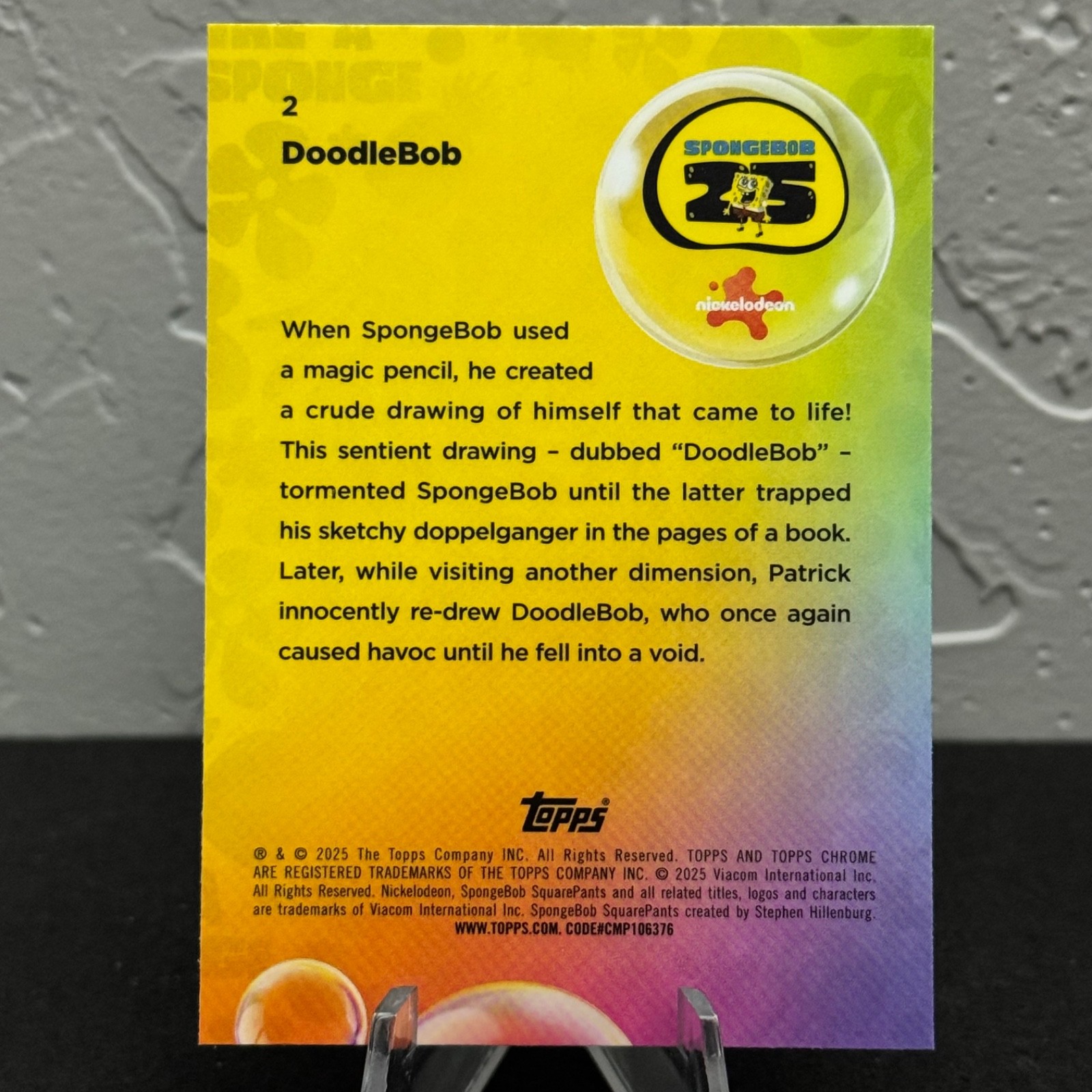 2025 Topps Chrome SpongeBob 25th Anniversary Base 1 - 200 - COMPLETE YOUR SET