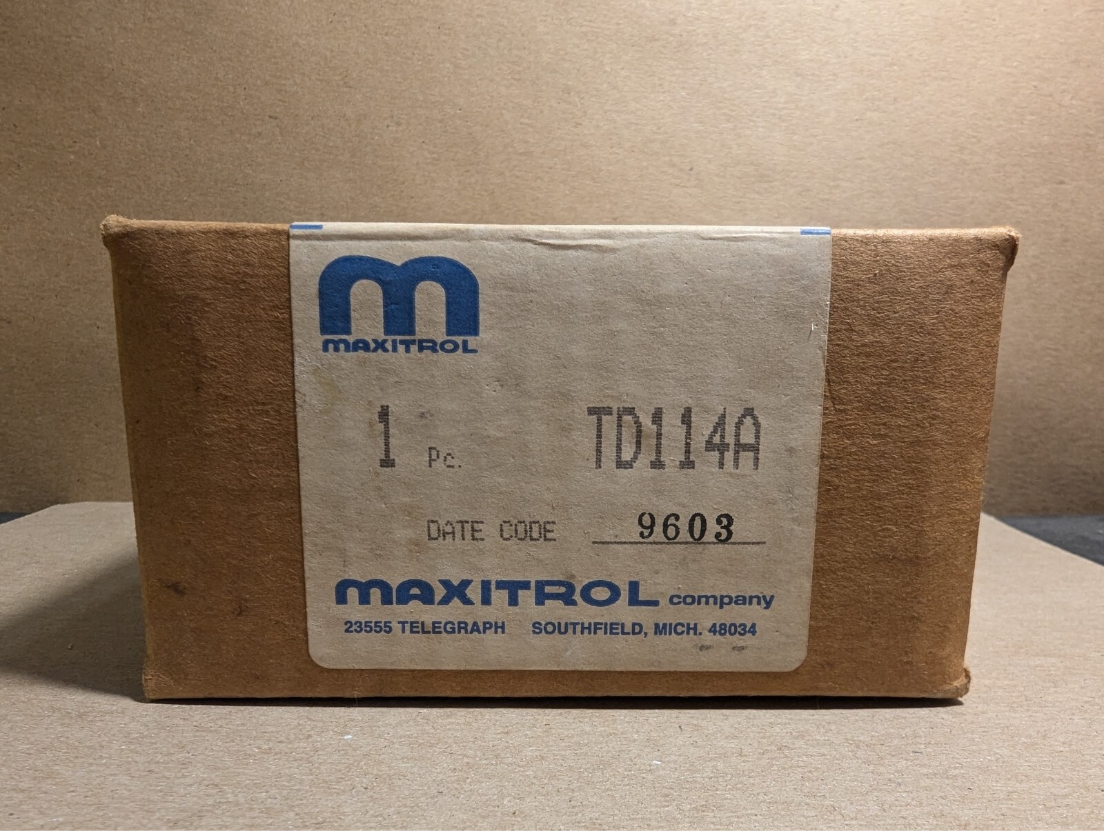 ( New In Box ) Maxitrol TD114A Remote Temperature Selector 80-130 Deg F