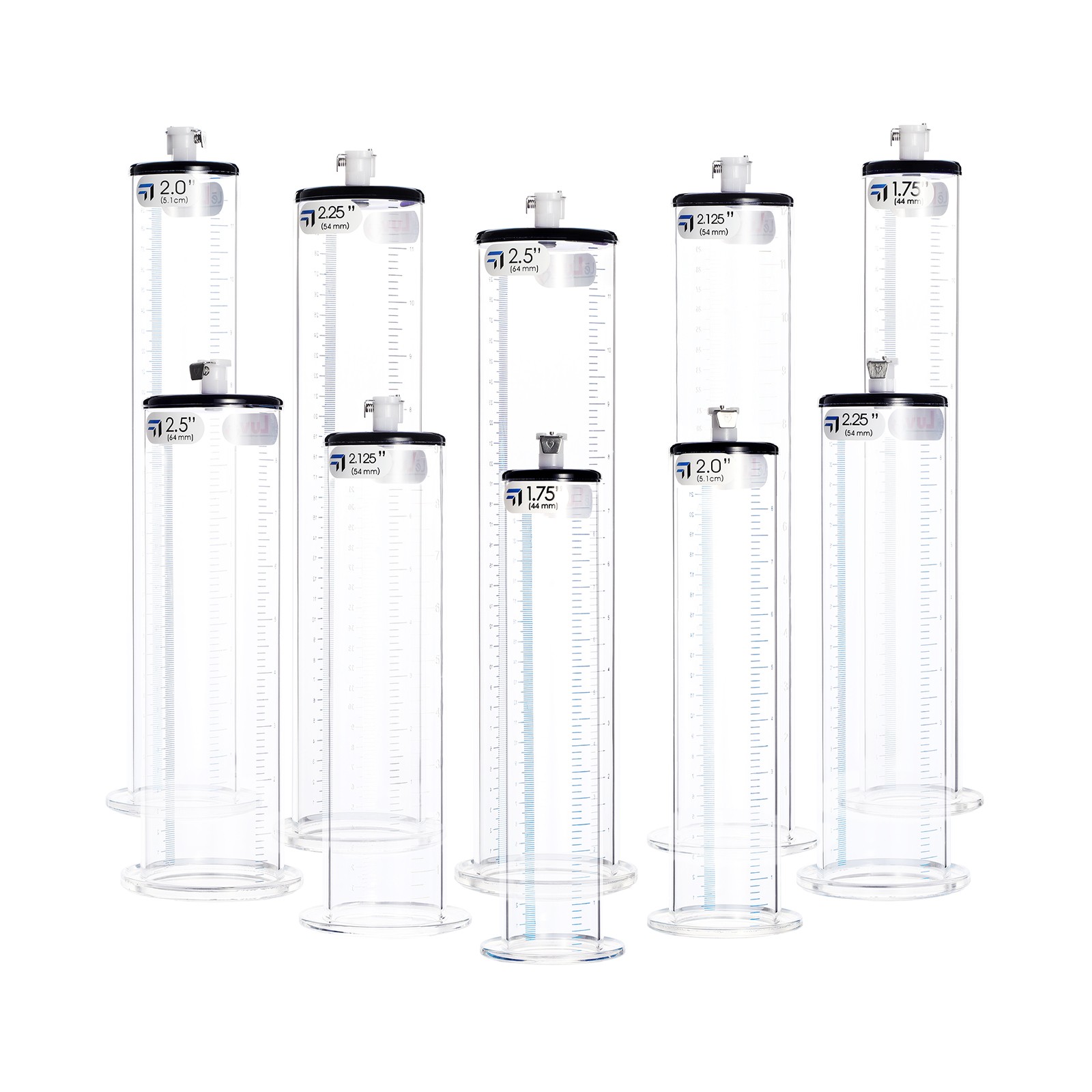 EYRO LeLuv Cylinder WIDE Flange Untapered 3 mm Thick Walls for Penis Vacuum Pump