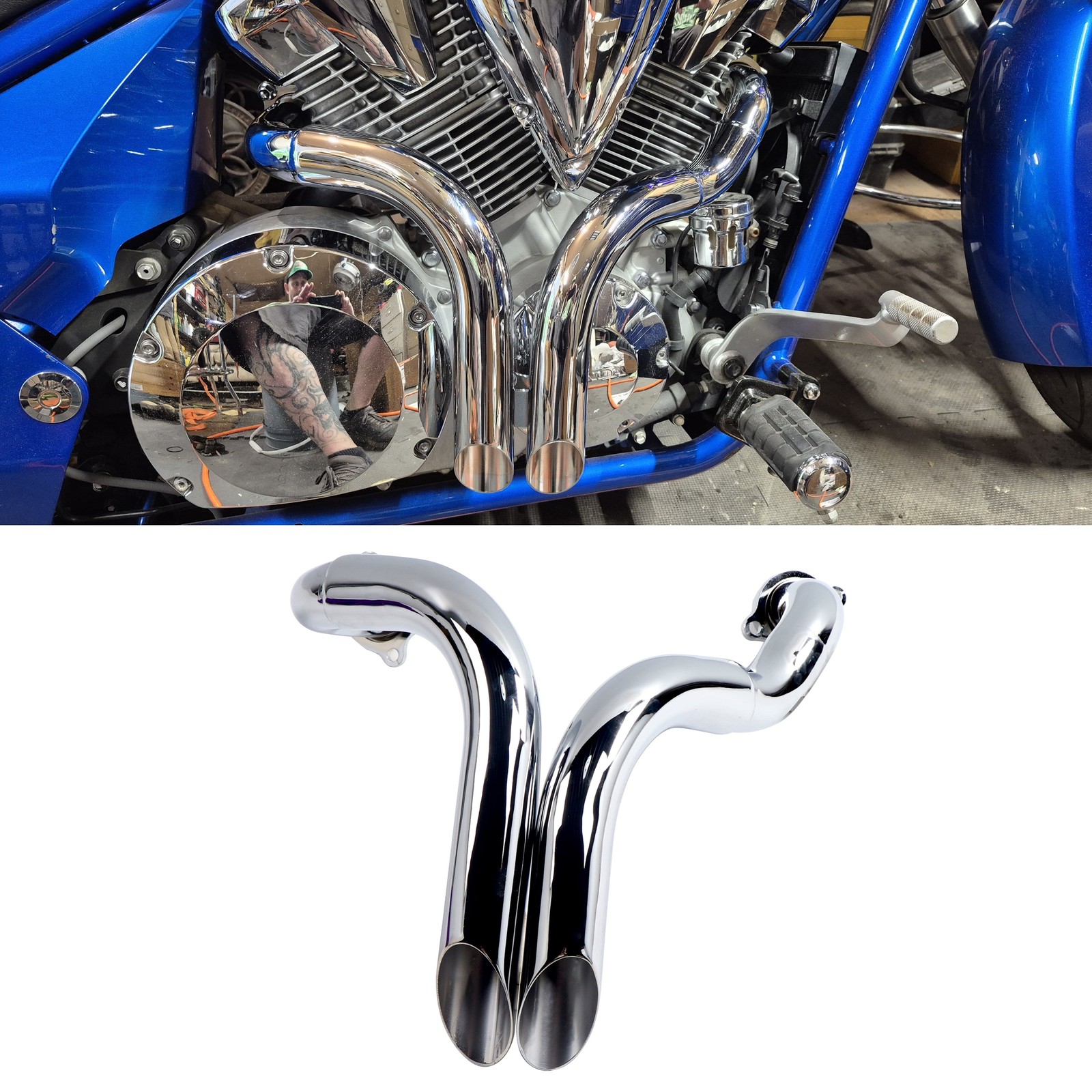 LAF Drag Pipes for Honda VT1300 Fury/Sabre/Stateline/Interstate 2010-2024