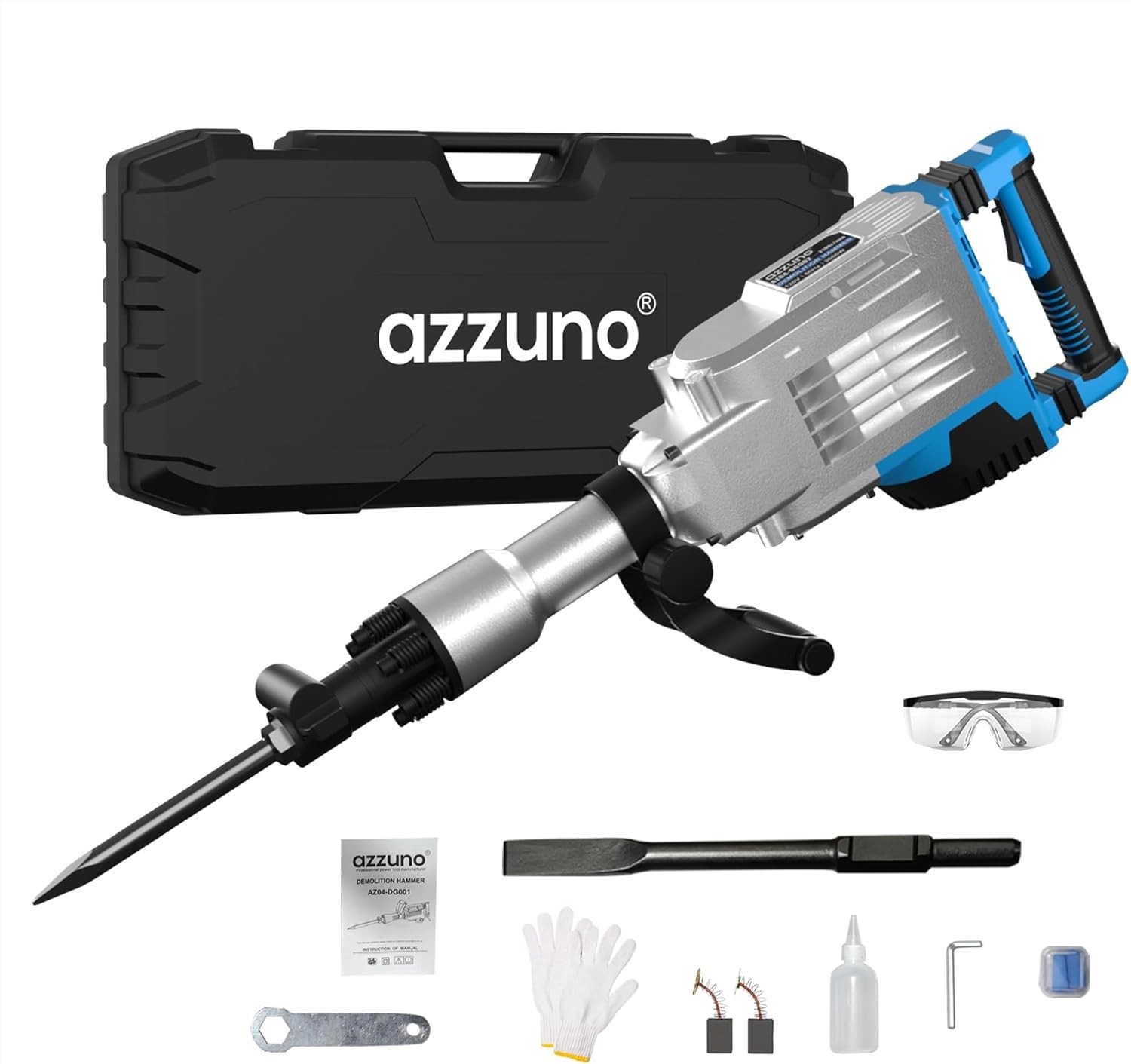 AZZUNO 3600W Demolition Jack Hammer Electric Concrete Breaker