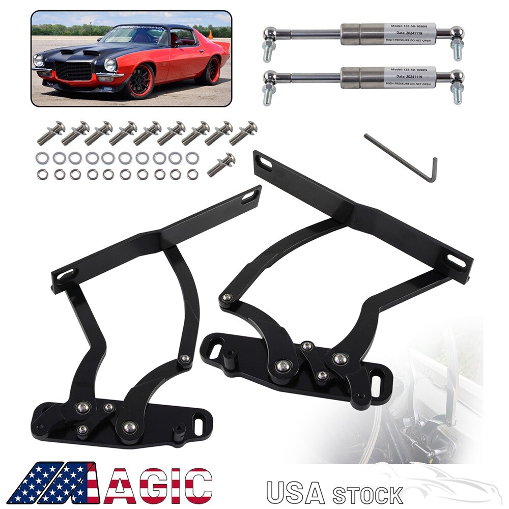 Billet Hood Hinge Kit Pair For Chevrolet Camaro & Pontiac Firebird 1970-1981