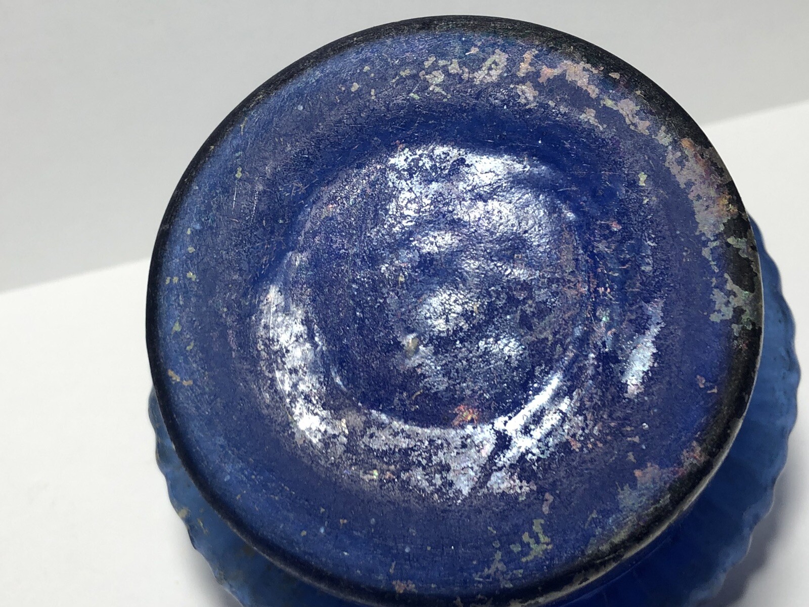 Old Antique Inkwell from the 1800s. Ink Well Glass. Very rare