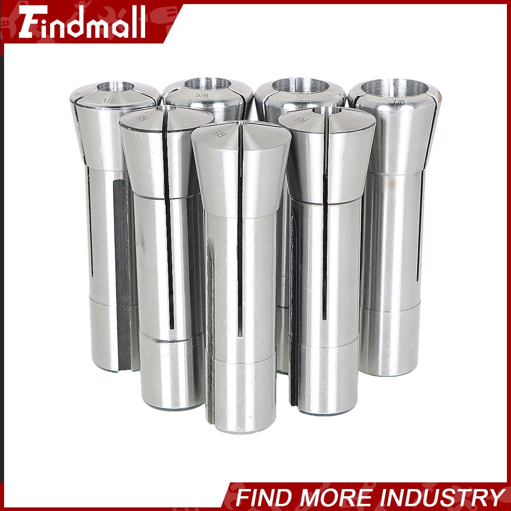 7Pcs Fractional R8 Collet Set 1/8" to 7/8" High Precision For Bridgeport