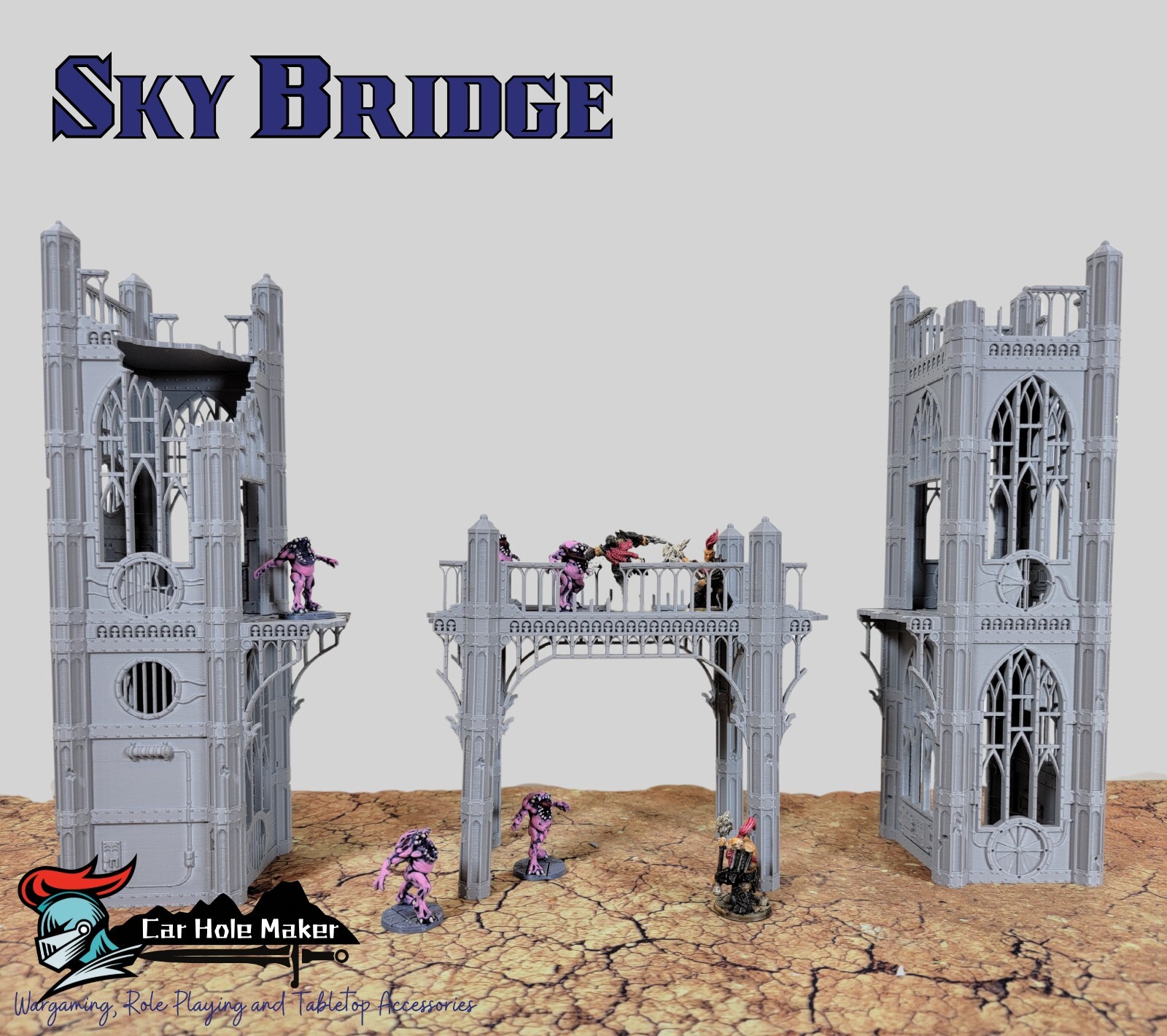 Gothic Towers & Walkways for 28mm-32mm Sci-Fi Wargames and Grimdark Battles