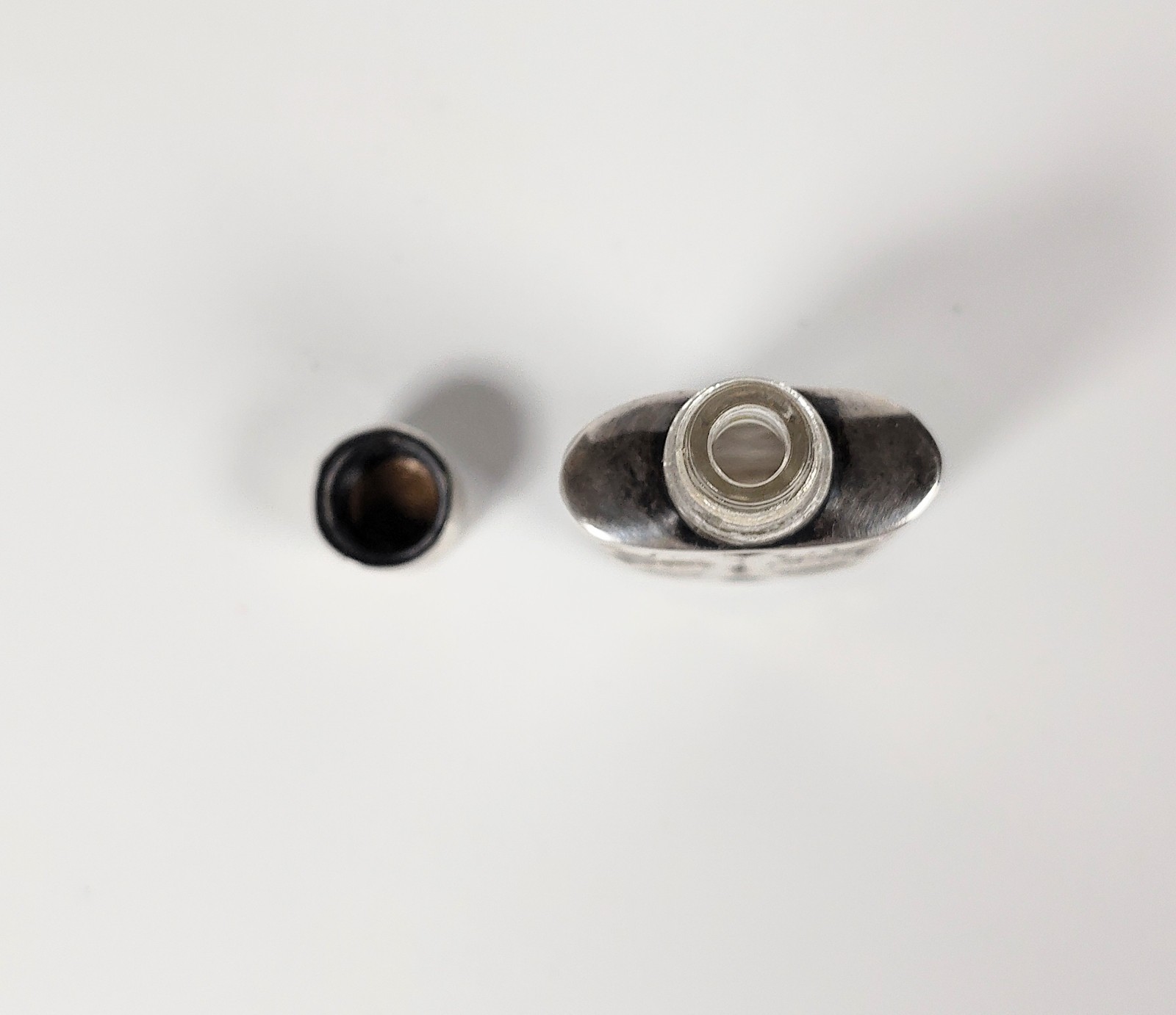 Vintage Taxco Mexico JJC Sterling Silver .925 Miniature Floral Perfume Bottle