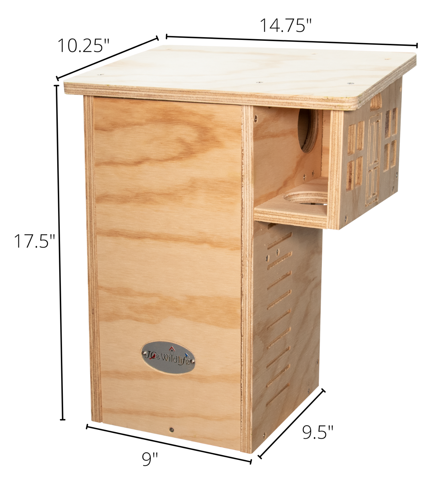 JCs Wildlife Plywood Squirrel House Nesting Box