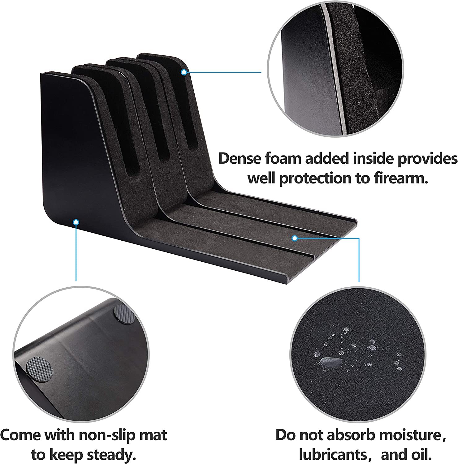 2PCS Pistol Rack Gun Holder for Handgun Safe Pistol Storage Gun Safe , Gun Rack