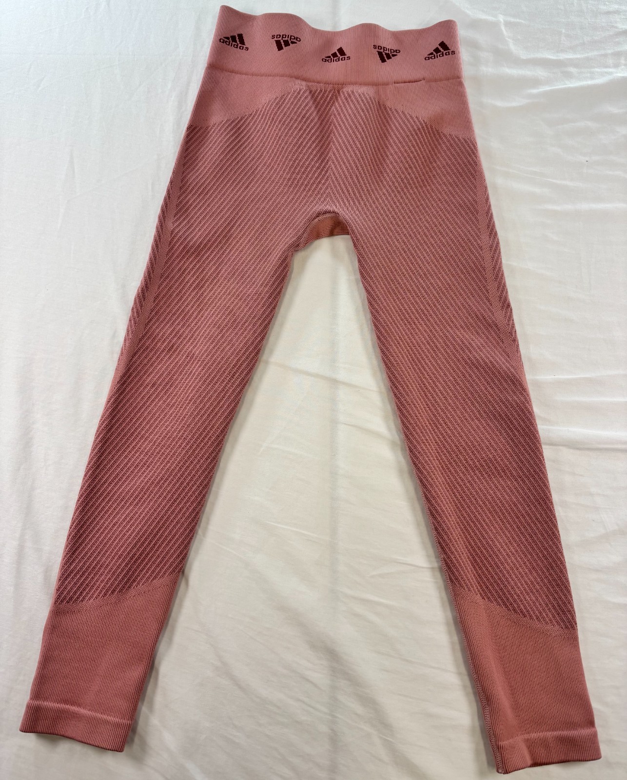 Adidas AeroKnit Womens 7/8T Training Tights Size Small HD1980 Burgundy Pink