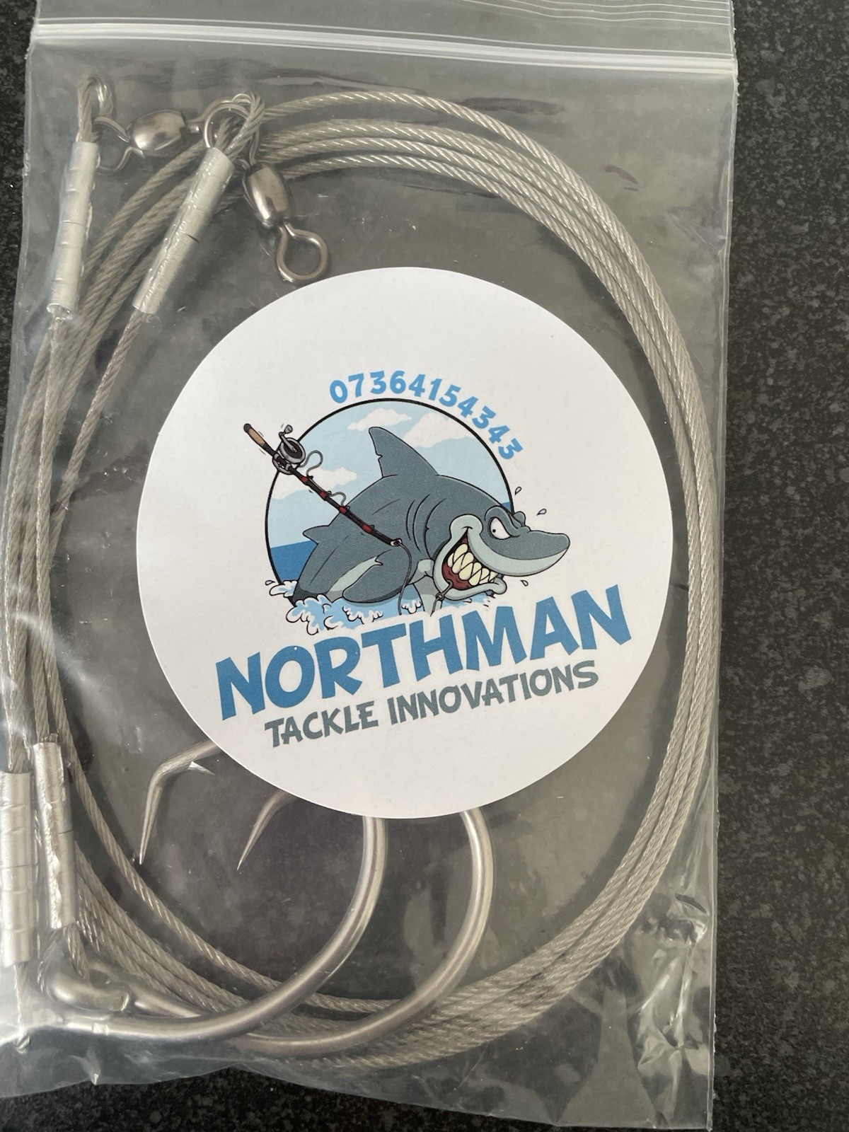 SHARK &TUNA BITE RIG TRACE, HEAVY WRECKING 1 METER TRACE 300lb /18/0 HOOK