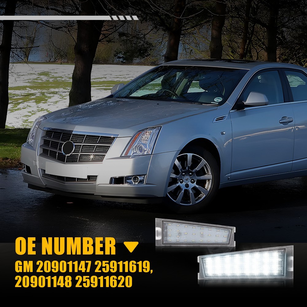 White LED License Plate Light Lamp For Cadillac CTS Sedan 2008 2009 2010 1-10Set