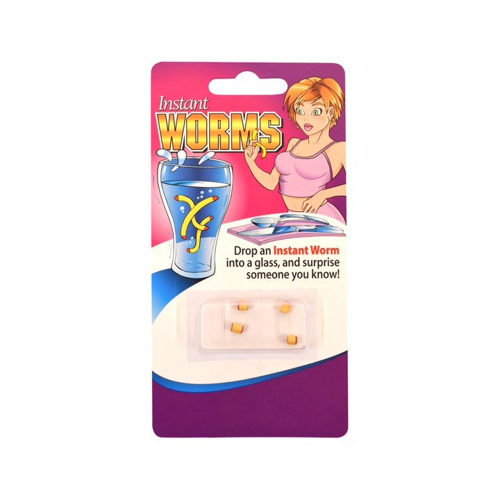 4 INSTANT MAGGOT WORMS - Prank Drink Magic Trick Gag Novelty Joke