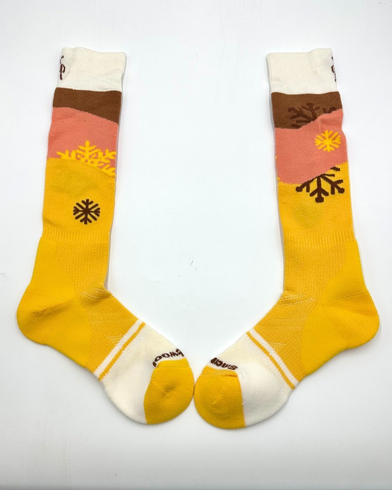 Smartwool 2 Pack Women's Ski Pattern Over the Calf Socks Size Med 2 Colors Mix