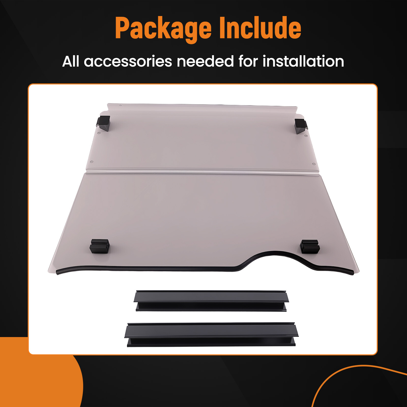 Clear View Windshield for EZGO RXV Golf Cart 2008-2023 31.5" Tinted Screen PC