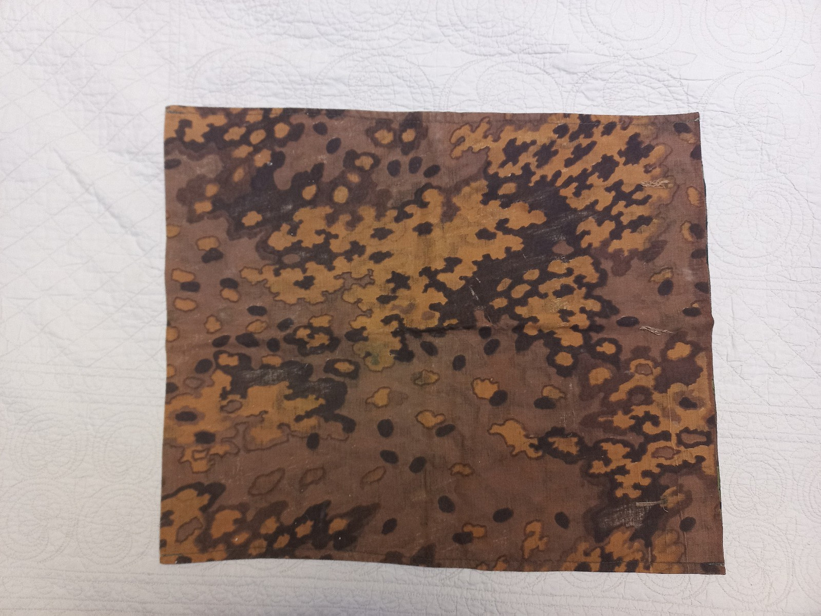 100% Original WWll Waffen SS camouflage material Oak-B pattern 20.5" X 17.5"