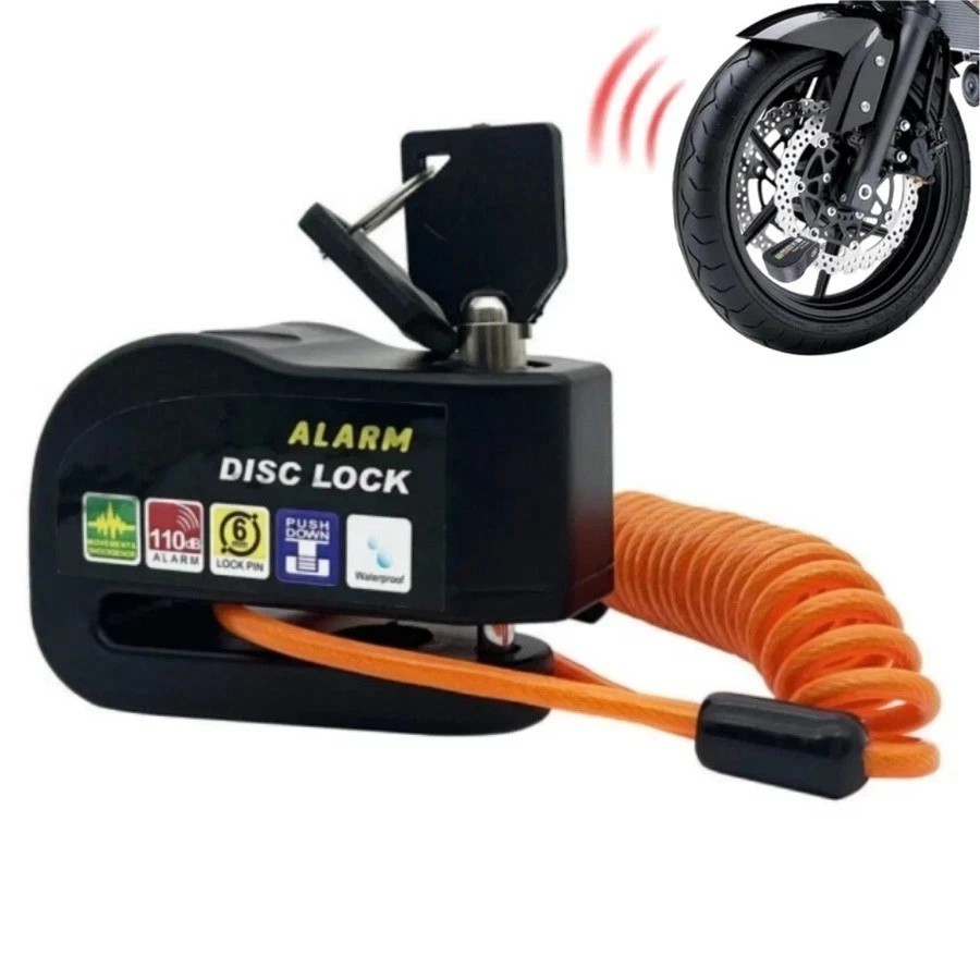 For Motorcycle Alarm Lock Anti-theft Wheel Disc Brake Security for Harley YAMAHA