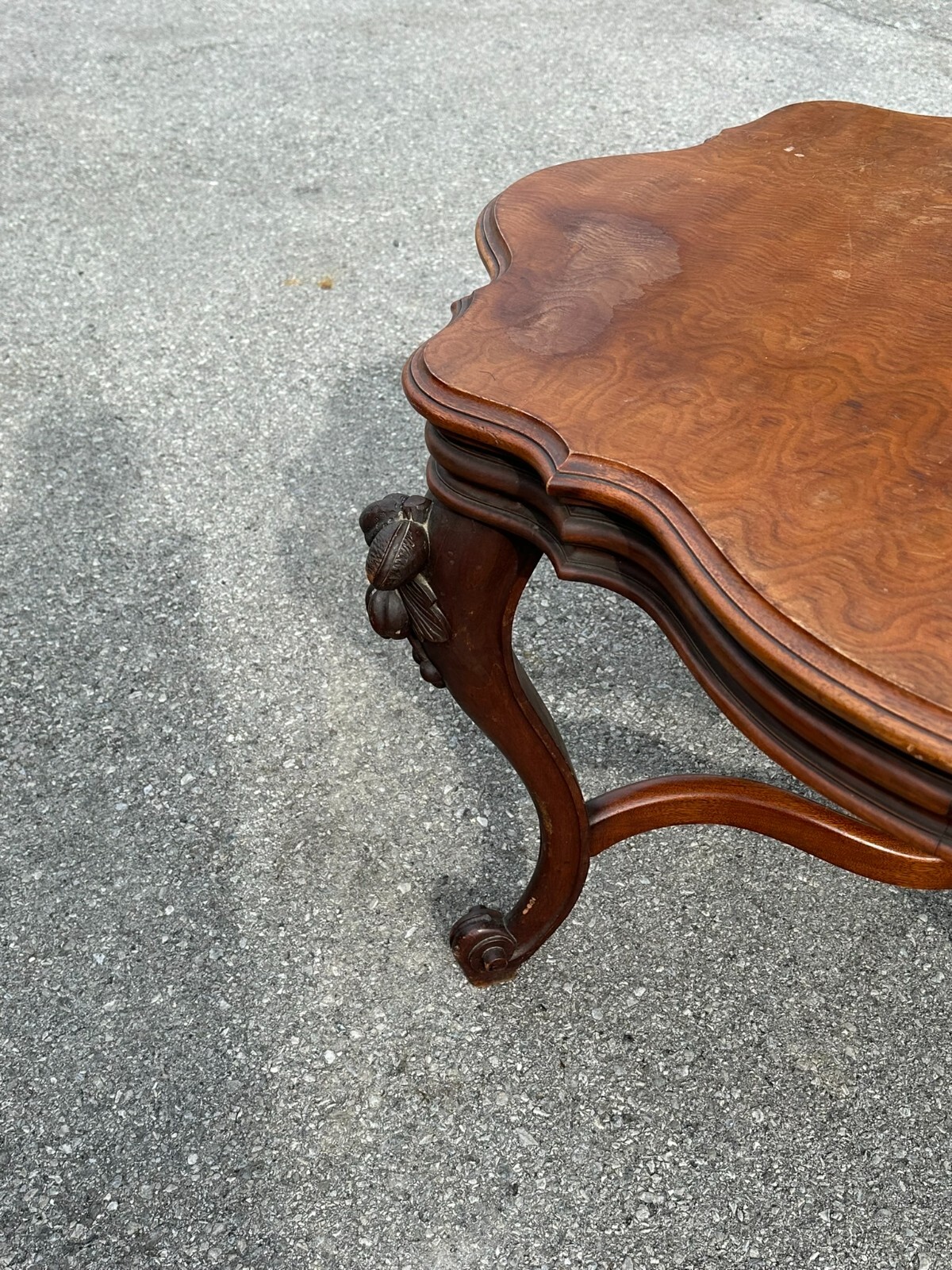 antique carved victorian parlor table center stand 1870 clean turtle top